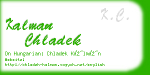 kalman chladek business card